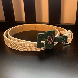 White Sparkly Rhinestone Belt